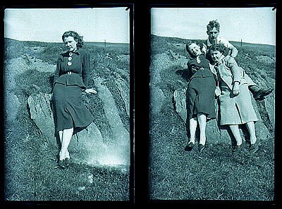 Frank Knight with the two daughters